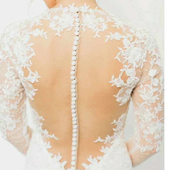 NWOT Custom-made, Brand New & Elegant Wedding Dress!!! comes w/ dress bag!!! - Picture 1 of 11